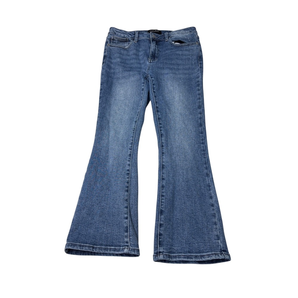 Judy Blue Cropped Bootcut Jeans Medium Wash Blue Denim Womens Size 11/30 L26